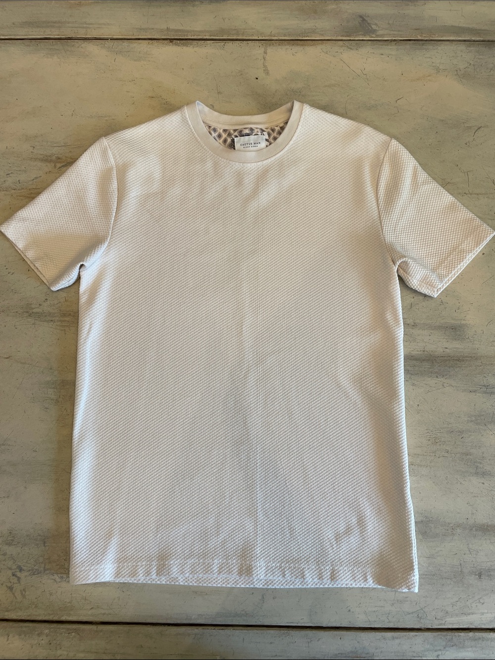 Cactus Man Ricky Singh Textured White Crewneck